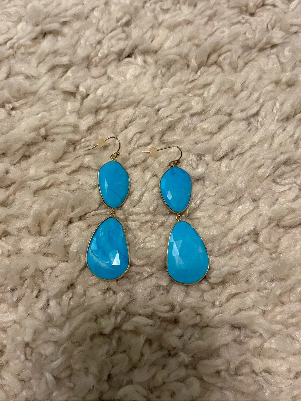 Turquoise Double Drop Dangle Earrings - Women Jewelry